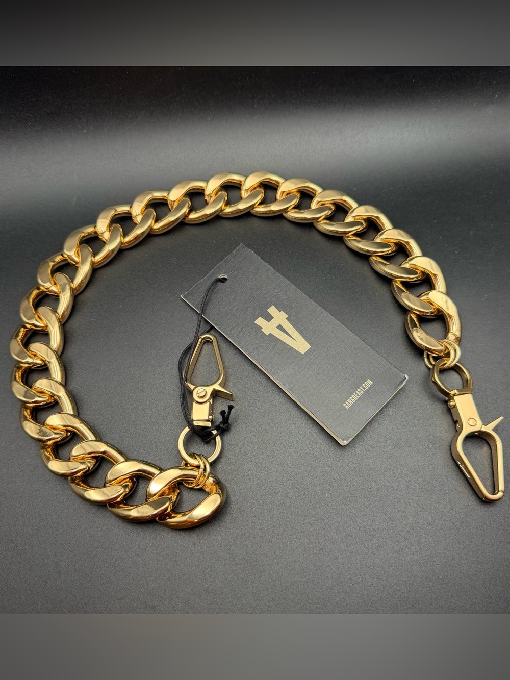 Sans Beast Elemental Chain Bag Strap in Shiny Gold #818. New with Tag!